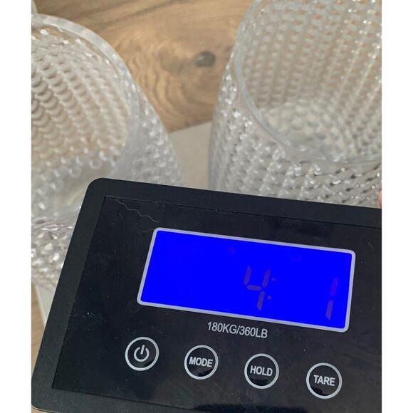 (3) 8” Pottery Barn Vases Pebbled Clear Glass Hobnail New Entry Home Decor - Picture 10 of 10